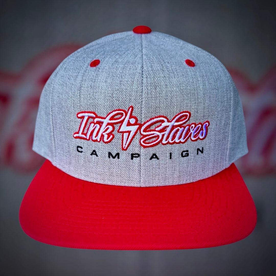 Grey/Red Campaign Snapback