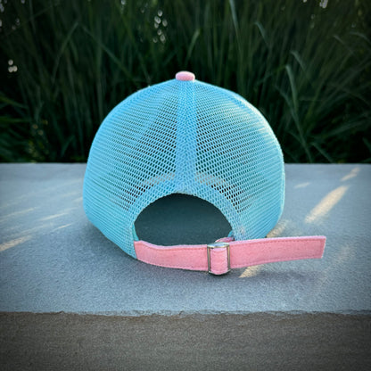 Cotton Candy Suede Trucker Hat