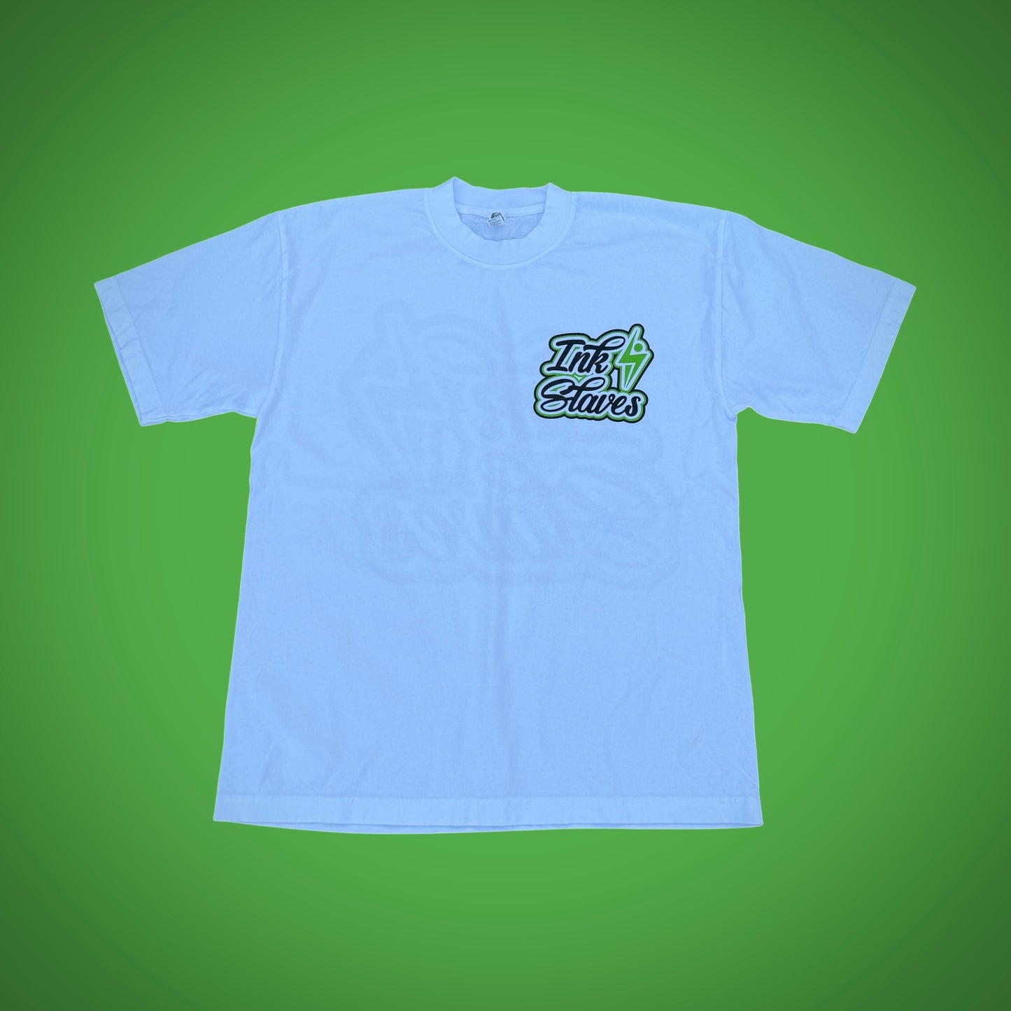 Slime Green/Black Stacked Logo T-Shirt
