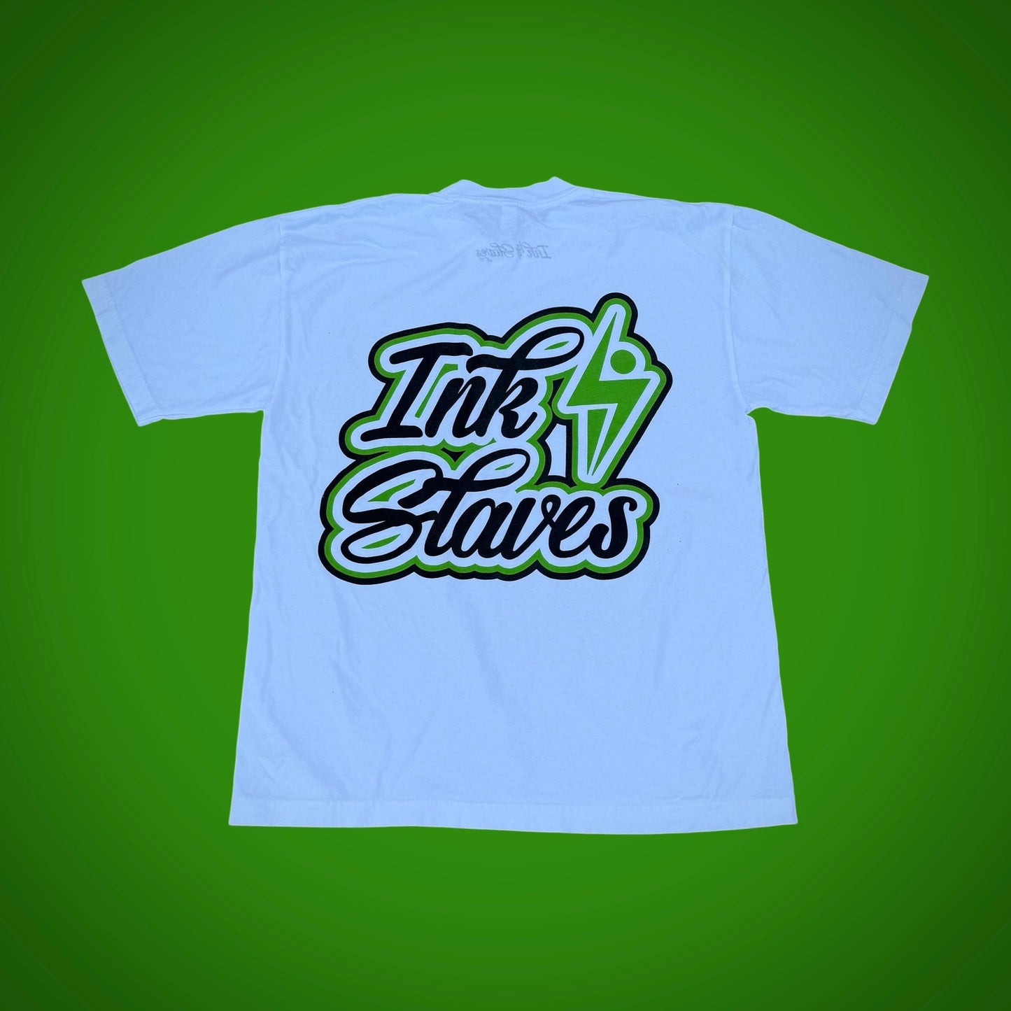 Slime Green/Black Stacked Logo T-Shirt