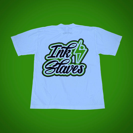 Slime Green/Black Stacked Logo T-Shirt